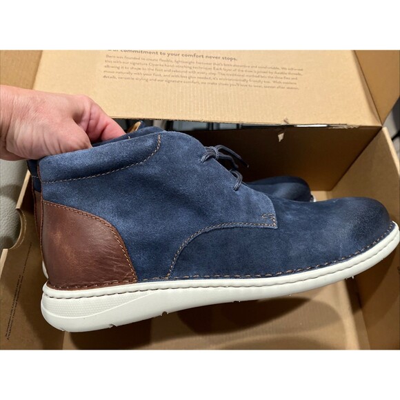 new BORN Theo Chukka sport flexible Boots shoes Men full grain leather navy 10.5 main image 4